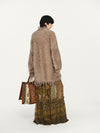 INTO THE EAST 25 Autumn/Winter Lotus Collar Silk Print Ribbon Dress ITE-E1DGAW016GR21DS-LV Green